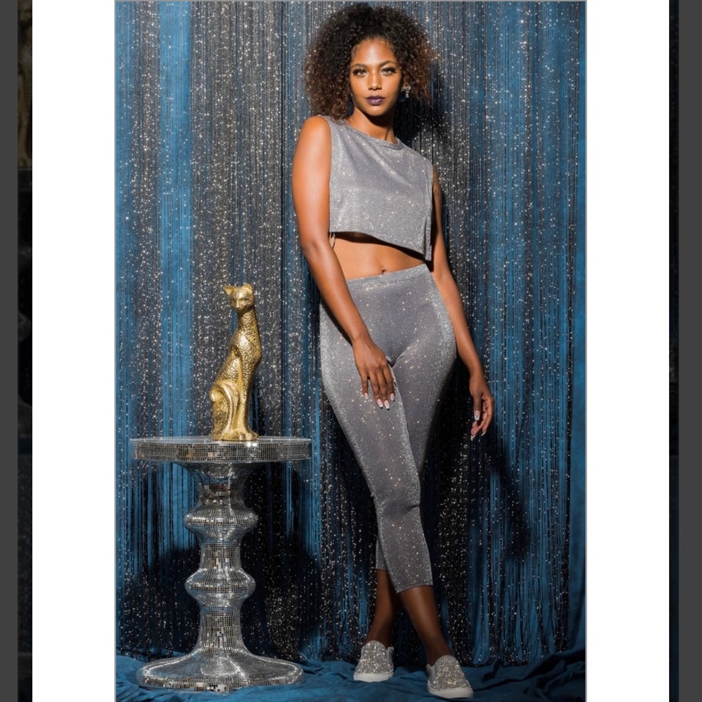 New! Silver Blinged Out 2 Piece Set SALE! SALE! LAST 2!